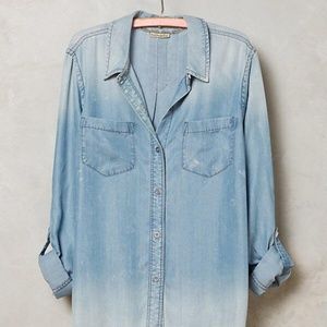 Anthropologie Wind Washed Chambray Shirt